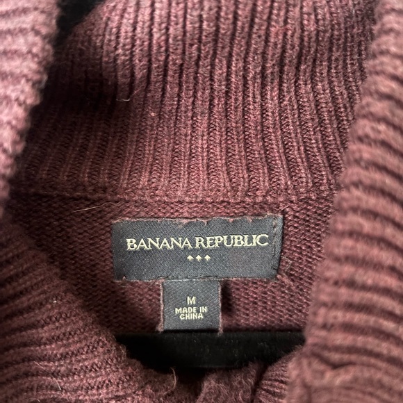 Banana Republic Burgandy Sweater Soft Knit M - Picture 2 of 5